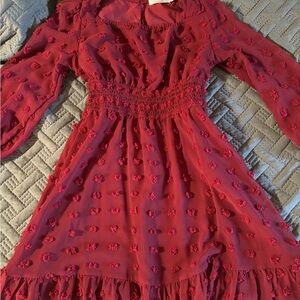 Girls maroon dress